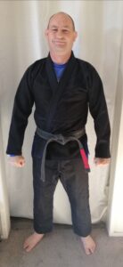 Unbranded Black Gi with Blue Constrast Stitching