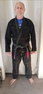 Image of Unbranded Black Gi with Yellow Constrast Stitching